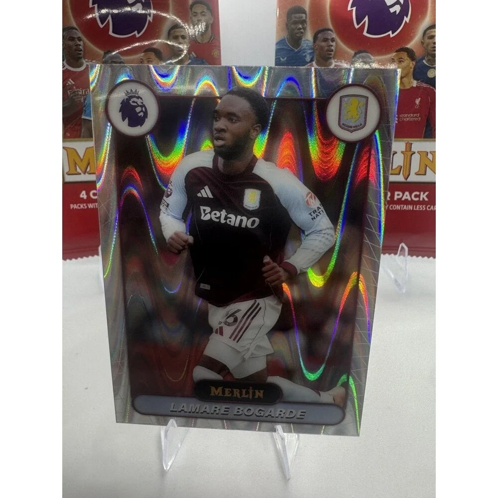 2026 Topps Merlin Premier League #29 Lamare Bogarde, Aston Villa Raywave